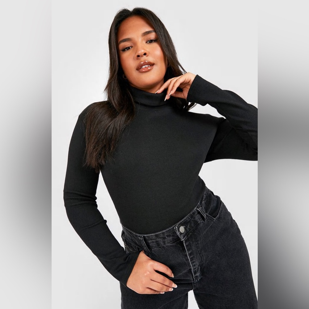PLUS RIB TURTLENECK BODYSUIT